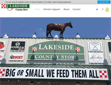 Tablet Screenshot of lakesidecountrystore.com
